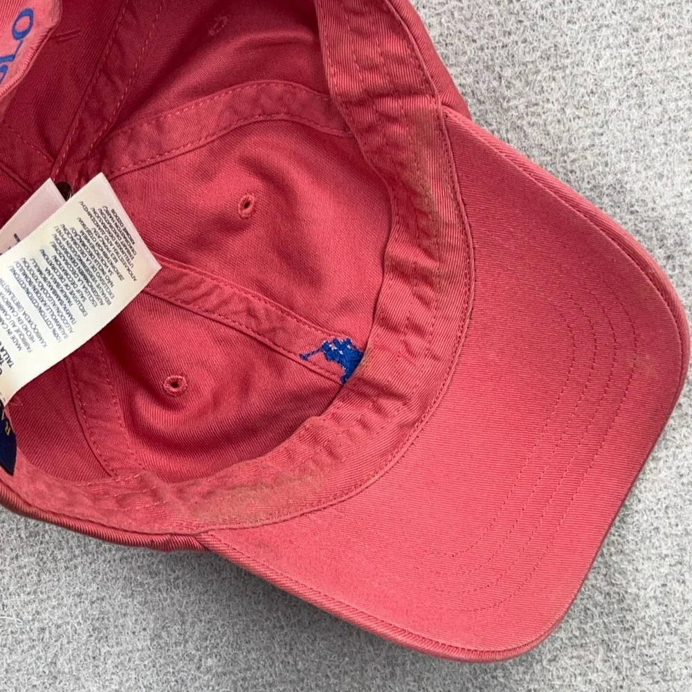 Polo Ralph Lauren Hat Cap Strap Back Pink Blue Pony PRL Dad Twill Adjustable *
